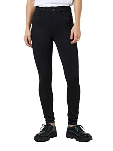 Image of Noisy may NMCALLIE Female Skinny Fit Jeans High Waist, Black, 28W x 32L