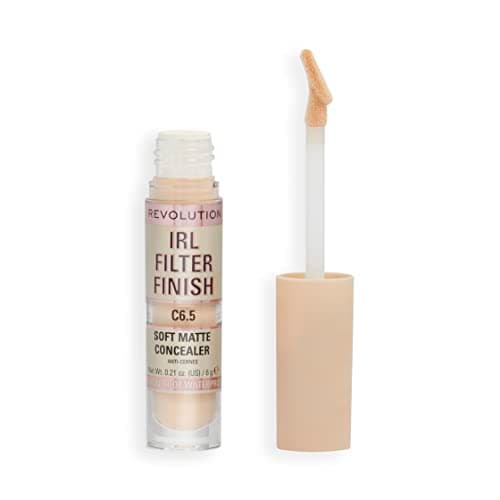Image of Makeup Revolution, IRL Filter Finish, Soft Matte Concealer, Medium to Full Coverage, C6.5, Light to Medium Skin Tones, 6g