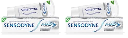 Image of Sensodyne Sensitive Toothpaste Rapid Relief Whitening Helps Relieve Sensitive Teeth 75ml (Pack of 2)