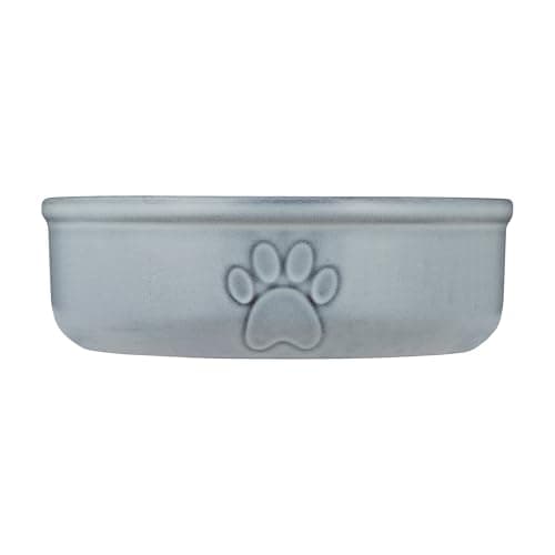Image of Mason Cash Reactive Paw Large Dog Bowl, 18cm Diameter, 950ml Capacity Ideal for Medium to Large Dogs, Durable Stoneware, Dishwasher & Freezer Safe