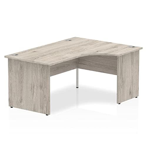 Image of DYNAMIC Impulse Right Crescent Desk Panel End Leg Grey Oak Grey Oak 1600