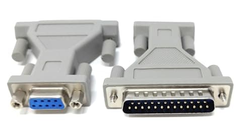 Image of DRUT DB9 Female to DB25 Male Serial Adapter, 9-Pin to 25-Pin RS-232 Connector, Legacy Device Compatible