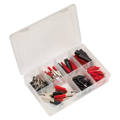 Image of Crocodile Clip Assortment 60pc Black & Red