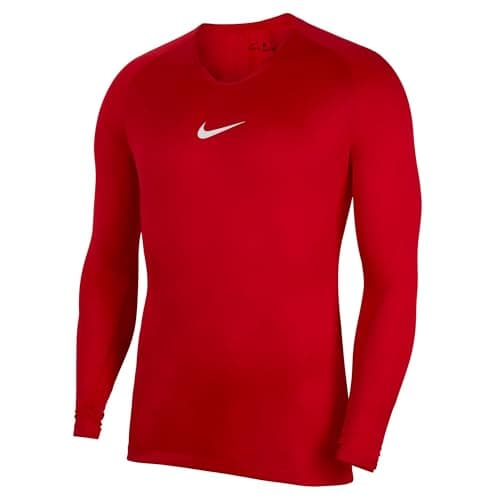 Image of NIKE Men's Nike Park First Layer Thermal Long Sleeve Top, Red, M UK