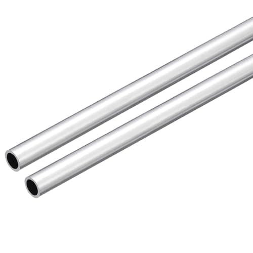 Image of TOP-VIGOR 2Pcs 6063 Aluminum Round Tube, 4mm OD 3mm ID 300mm Length Seamless Aluminum Straight Tubing Metal Pipe for Industry DIY Projects