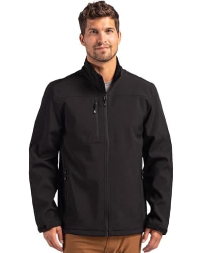 Image of Clique Men's Tempest Eco Waterproof Full Zip Softshell Jacket, Black, XL