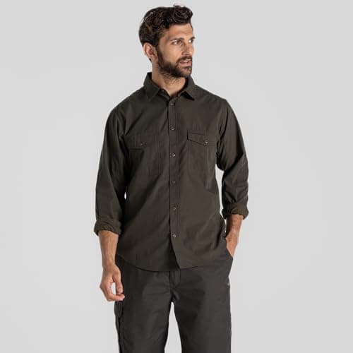 Image of Craghoppers Mens Kiwi Ls Hiking Shirt, Woodland Green, XXL EU