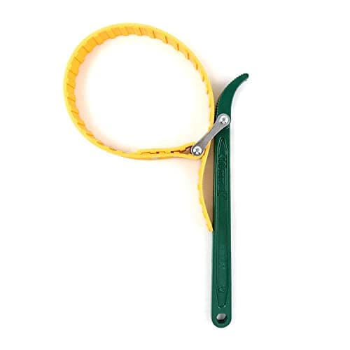 Image of QWORK® Belt Strap Wrench - 12" Adjustable Strap Oil Filter Opener with 26" Capacity
