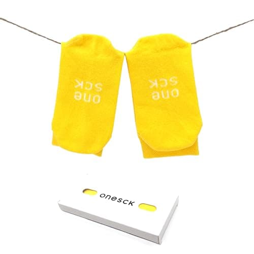 Image of ONESCK Kids Super Soft Cotton Socks for Boys and Girls Vibrant Plain Colours in two sizes 3-6 and 7-12 Years (UK, Age, 3 Years, 6 Years, Regular, YELLOW)