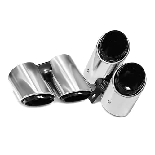 Image of Tail Pipe For Panamera 971 2017-2024 Square Exhaust Upgrade Sport Quad Stainless Steel Muffler Tailpipe Tip Silencer(Black)
