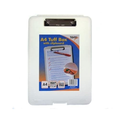 Image of Tiger 301877 Tuff Box with Clipboard, white
