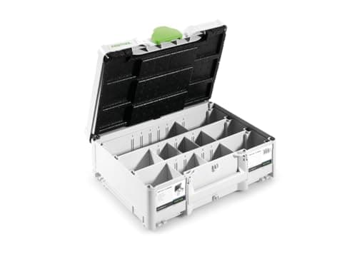 Image of Festool 576796 Systainer T-LOC SORT-SYS3 M 137 DOMINO, Grey, 13.7 cm*39.6 cm*29.6 cm