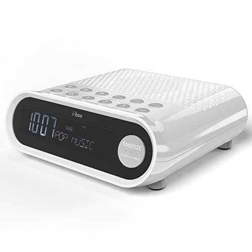 Image of i-box DAB/FM Alarm Clock Radio, White, Small
