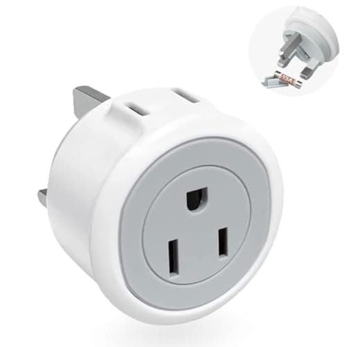 Image of US to UK Plug Adapter,SHUOMAO 2 in 1 USA to UK Travel Adaptor with 13A Fuse,American Converter Plug Power Adapter for America,Canada,China,Japan,Mexico(Type A,B)