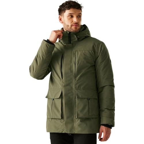 Image of Regatta Mens Marron Waterproof Jacket Insulated Water Repellent Padded Winter Coat