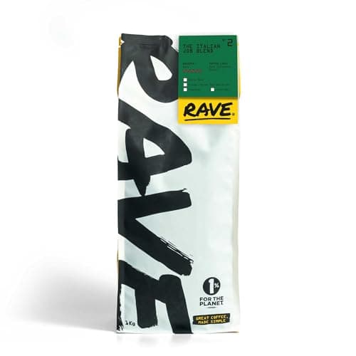 Image of Rave Coffee - The Italian Job Blend Nº 2, Cafetière Grind Freshly Roasted Ground Coffee 1Kg