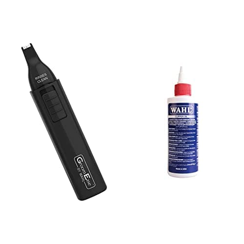 Image of GroomEase by Wahl Ear and Nose Trimmer, Personal Trimmer & Clipper Oil, Blade Oil for Hair Clippers, Beard Trimmers and Shavers, Lubricating Oils for Clippers, Maintenance for Blades, 118.3 ml