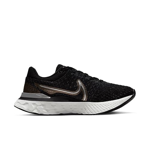 Image of NIKE Running Shoes React Infinity Run Flyknit 3 W Dd3024-009, Women's Shoes, Black/White, 5 UK