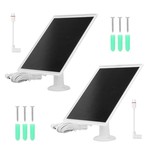 Image of Ruaizel Ring Solar Panel, 6W Ring Camera Solar Panel, Ring Solar Charger for Outdoor Surveillance and Camera Charging (2)