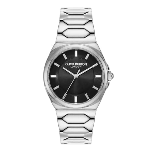 Image of Olivia Burton Three Hand Quartz Movement Watch for Women Lustre Collection with Silver Stainless Steel Bracelet - 24000200