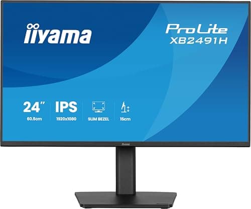 Image of iiyama XB2491H-B1 24 inch IPS 120Hz, 4ms (1ms MPRT), 1920x1080, 1x HDMI,1 x DisplayPort, TCO 10, EPEAT Silver, Height Adjustable