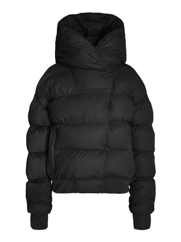 Image of Noisy may Women's Nmsky L/S Coated Bomber Jacket Noos Quilted, Black, M