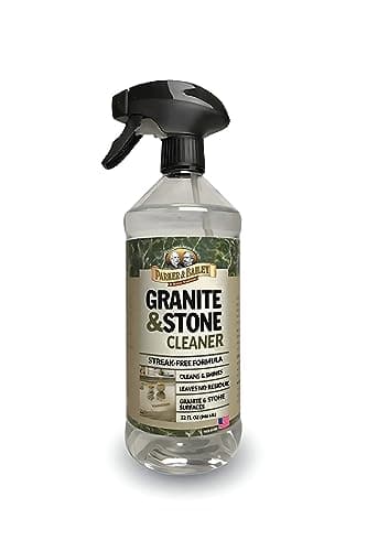 Image of Parker & Bailey Granite & Stone - Countertop Cleaner Kitchen Island Cleaning Spray Marble Tile Slate Quartz Daily Granite Bathroom Counter -White, 32 Oz