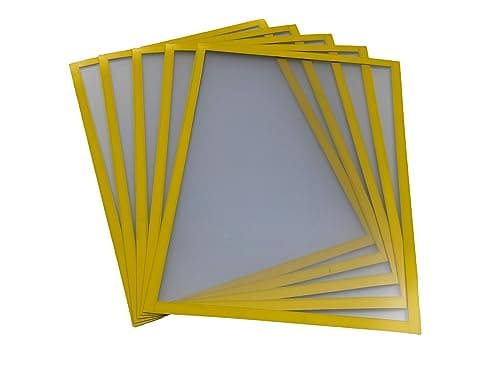 Image of Shadow Foam Magnetic Document Holder Frame | Pack of 5 | Document Frame for Internal Signage | Magnetic Frame A5, A4, A3 Sizes (Yellow, A4)