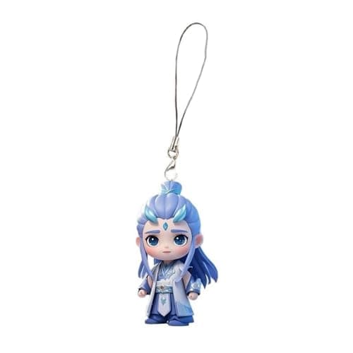 Image of KFGISD, Nezha Aobing Doll Keychain - 5CM Cute Mobile Phone and Backpack Chain Accessory,Keyrings(Ao Bing)