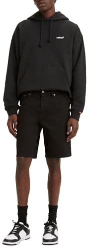 Image of Levi's Men's 405 Standard Shorts Denim Shorts, Black Rinse Adv Short, 32W