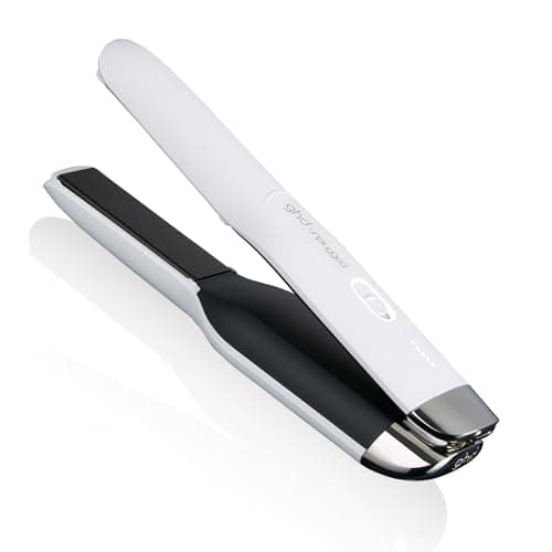 Image of ghd Unplugged Cordless Hair Straightener, White, 65% More Shine, On the Go Styling, Travel Edition