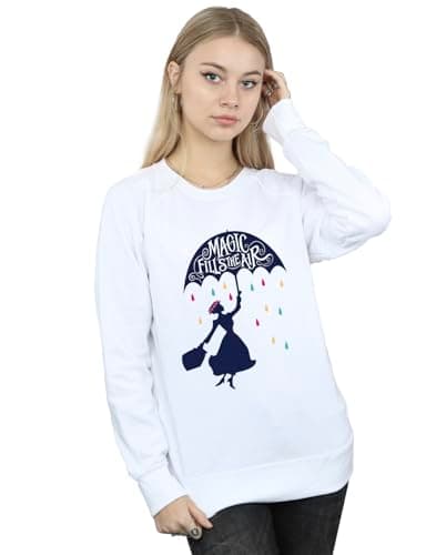 Image of Disney Women's Mary Poppins Magic Sweatshirt White X-Large