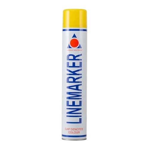 Image of Aerosol Solutions Line Marker, Grass and Road Spray Paint, Yellow, 750 ml (Pack of 1)