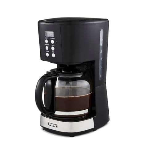 Image of GEEPAS 1.5L Filter Coffee Machine | 900W Programmable Drip Coffee Maker for Instant Coffee Espresso Macchiato | 40min Keep Warm & Anti-Drip Function, Timer | Reusable Filter Fast Brewing Tea & Coffee