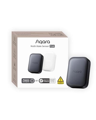Image of Aqara 2-in-1 Multi-State Sensor P100, Thread/Zigbee Door and Window & Vibration Sensor, Open/Close or Object Monitoring, 10-Level Sensitivity, Supports Apple Home, Home Assistant, Alexa (Grey)