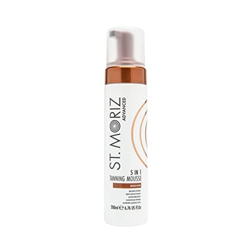 Image of St Moriz Advanced 5 in 1 Instant Tanning Mousse in Medium | 5 Luxurious Benefits – Skin Smoothing, Moisture Rich, BB Skin Finish & Luminous Finish for Longer Lasting Tan | Vegan Fake Tan | 200ml