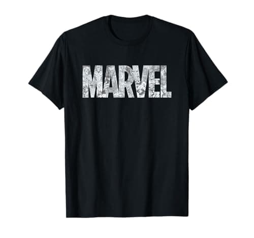 Image of Marvel Logo Comics Gray Pencil Sketch Super Heroes Avengers T-Shirt
