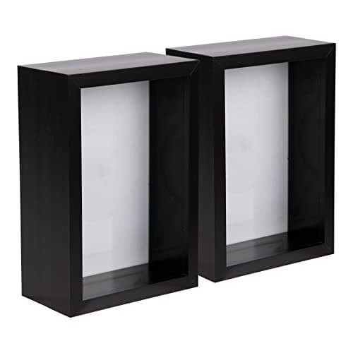 Image of Nicola Spring 3D Deep Shadow Box Photo Frame - 4 x 6" - 3D Photo Frame Picture Frame Memory Box Display Case for Photos, Memorabilia, Artworks, Crafts, DIY Decoration, 4x6inch Black - Set of 2