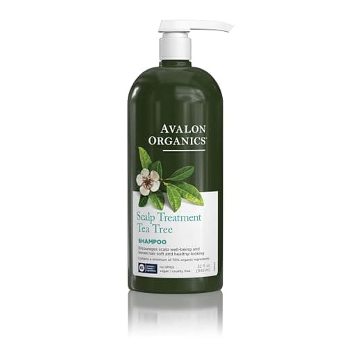 Image of Avalon Organics Scalp Treatment Tea Tree Shampoo, Encourages Scalp Well-Being and Leaves Hair Soft, 32 Fluid Ounces