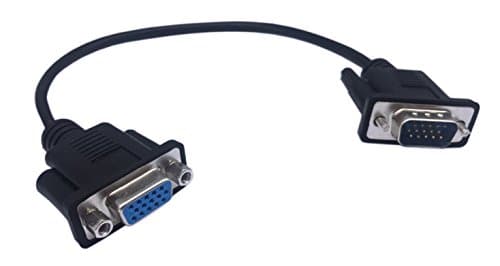 Image of Cerrxian 1ft VGA SVGA 15 Pin HD15 Male to Female Adapter Video Monitor Extension Cable for PC Laptop TV Porjector(mf)