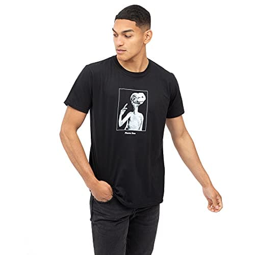 Image of E.T Men's Phone Home T-Shirt, Black, Medium