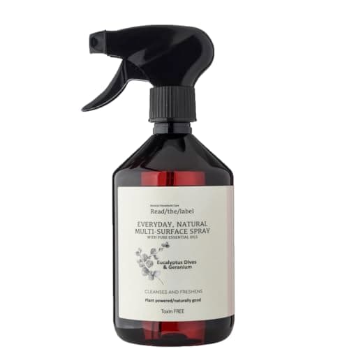Image of Read the Label London Multi Surface Cleaner 500ml - Eucalyptus Dives & Geranium Scented Non Bio & Skin Sensitive Friendly Floor Cleaner, Essential Oils, Plant Based Vegan & Paraben Free