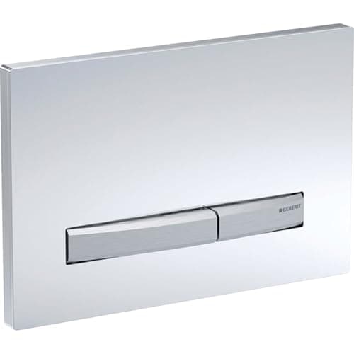 Image of Geberit Sigma 50 115788SD2 Actuator Plate for 2 Flushes, Front Operation, Mirrored Smoke Glass