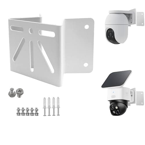 Image of cammount Exterior Wall Corner Mount for eufy solocam s340 Solar PTZ Camera, Robust Metal Bracket Holder for Security Cameras, Rust Resistance for Lonong Lating Outdoor Installing