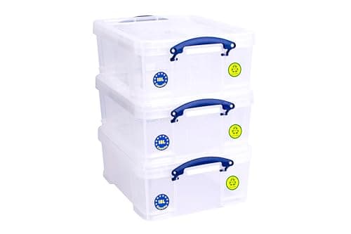 Image of Really Useful Box Plastic Storage 18 Litre Clear (Pack Of 3)