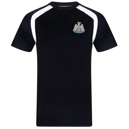 Image of Newcastle United FC Official Football Gift Boys Poly T-Shirt Black 10-11 Years