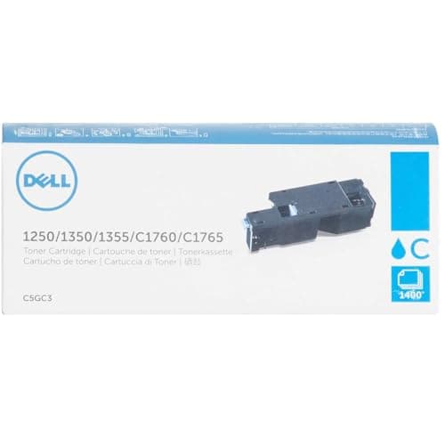 Image of Dell C5GC3 Toner Cartridge Original Cyan 1 Piece 1400 Pages Cyan 1 Piece