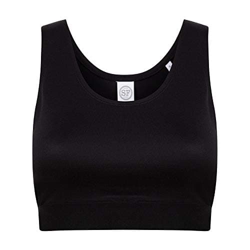 Image of Skinni Fit Womens/Ladies Fashion Sleeveless Crop Top (XS) (Black)