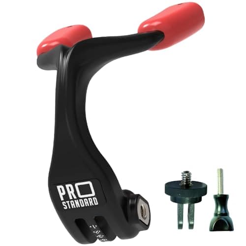 Image of Pro Standard Grill Mount 4.0 - Heat Moldable Bite Mount - Compatible with GoPro, DJI, Garmin and All Action Cameras (Black/Red)