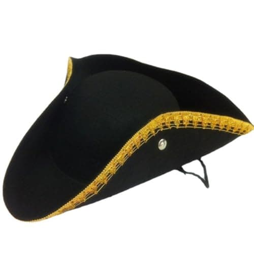 Image of Generisch 2026 Adjustable Three-Pointed Style Adult Leather Hat Halloween Accessories, black, One Size